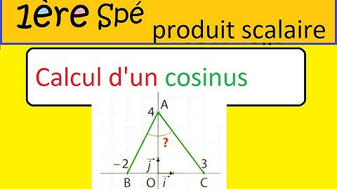 le  produit scalaire- Première spécialité Maths-calcul d