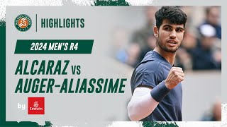 Alcaraz vs AugerAliassime Round 4 Highlights | RolandGarros 2024
