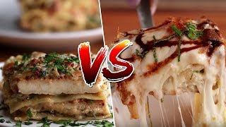 Chicken Alfredo Lasagna VS Chicken Caprese Lasagna Buzzfeed Test #136