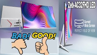 Zebronics Ac32Fhd 32Inch Curvrd 75Hz Monitor unboxing and Full Review