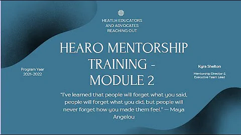 HEARO Mentor Training - Module 2