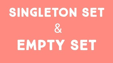 Singleton Set l Empty Set l ICSE I CBSE Class #Emptyset #nullset 