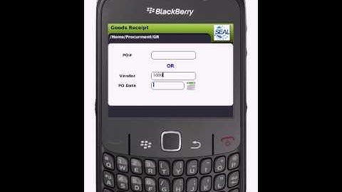 SEAL Micro-Apps: Goods Receipt via Blackberry