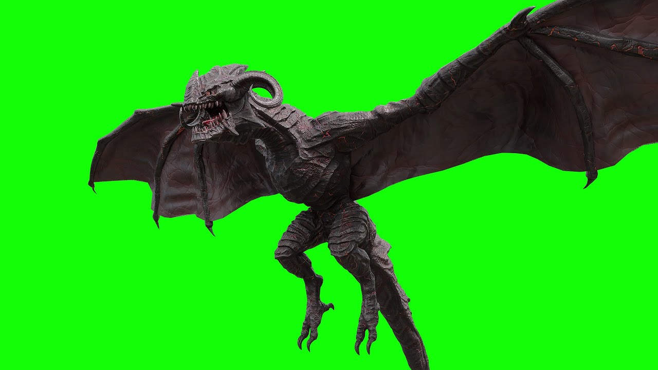 Hell Wyvern | Infernal Dragon | Green Screen