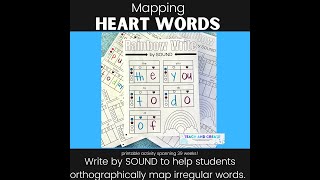 Orthographic Mapping Fun! Rainbow Write Heart Words by SOUND! screenshot 4