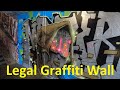 &quot;The Legal graffiti wall&quot;.  A -SPECIFIC- location where you can put Graffiti. - Eger Hungary - ECTV