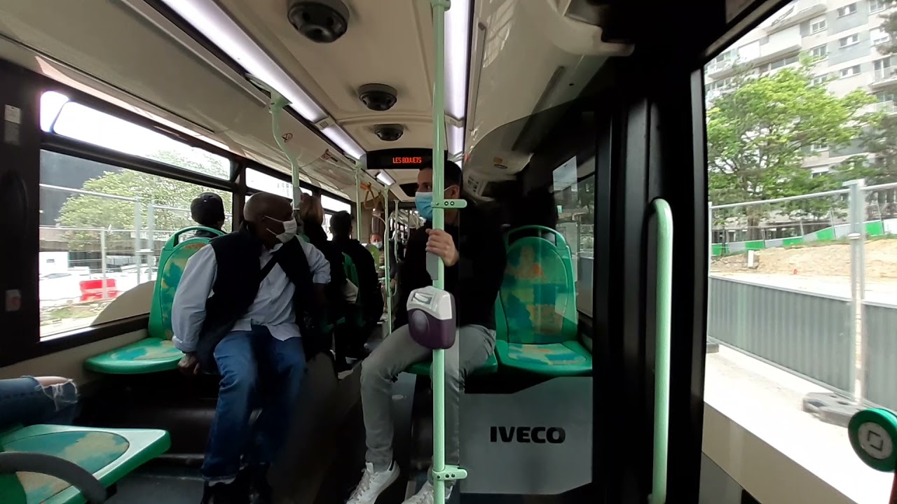 RATP - Voyage à bord d'un Iveco Urbanway 18 Hybride du 258 N⁰5075 (FULL THROTTLE)