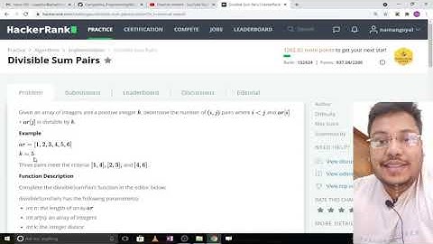 Divisible Sum Pairs - HackerRank (Problem Understanding and Code)