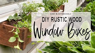 Easy and Affordable DIY Rustic Wood Window Boxes | Under $15 to make!