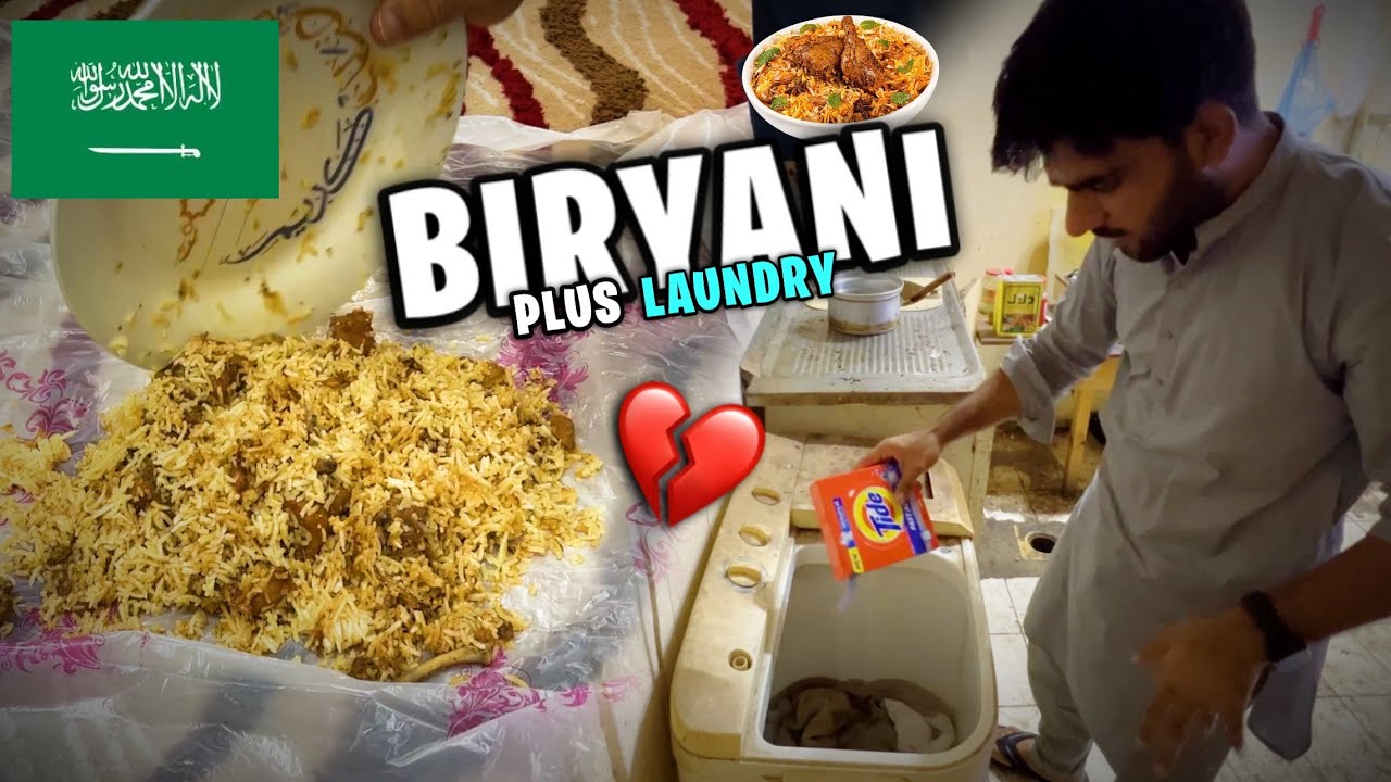 Cheapest Biryani ✅ in Saudi Arabia 🇸🇦 || Laundry Day Scene 