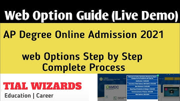 AP Degree Web Options 2021 Step by Step Process | OAMDC Degree Web Options for Degree Students 2021