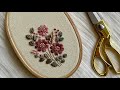 RELAX &amp; STITCH !! Very Easy Beginner Friendly Flower Embroidery Tutorial 🥰 Satin Stitch Embroidery 