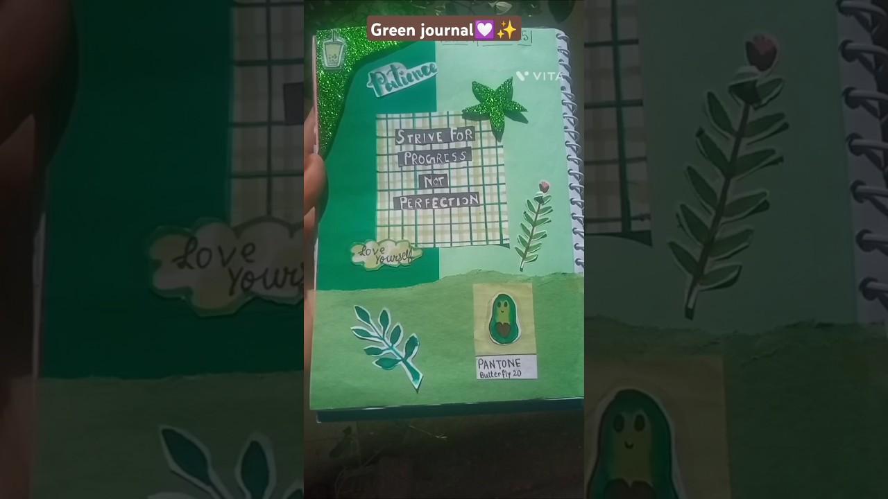 Green journal finallyyyy💗 🏻diy#aesthetic #diy #journal #trending #green ...