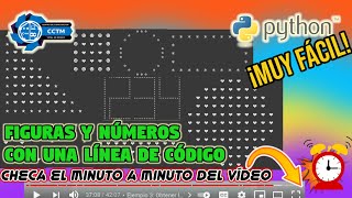 🐍🟦🟣 Imprime rectángulos, cuadrados, triángulos, círculos y números ¡En una línea de código! | Python