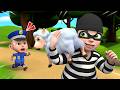Thief Gus Steals the Sheep 🐑 | Police Rob Rescue Song | Rosoo Kids Songs &amp; Nursery Rhymes