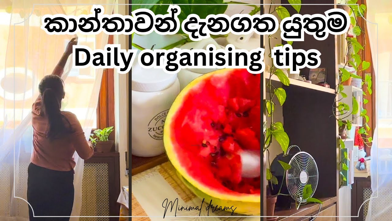 ජීවිතය වෙනස් කරනOrganization tips|sinhala |A day in the life|Sinhala |minimalism| slow living