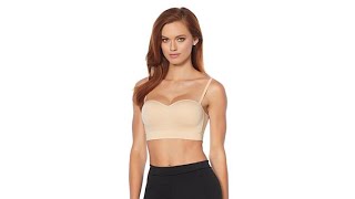 Nearly Seamless Bandeau Bra With Optional Straps