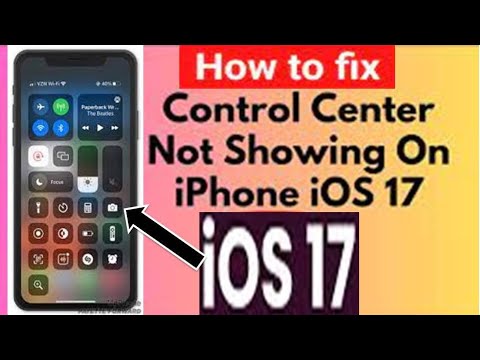 How To Fix Control Center Not Showing On iPhone iOS 17 2023 - YouTube