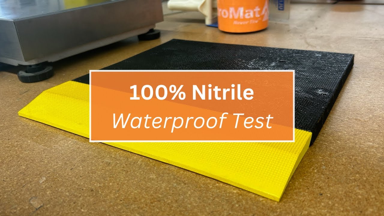 Waterproof Test 100 Nitrile AntiFatigue Mats YouTube