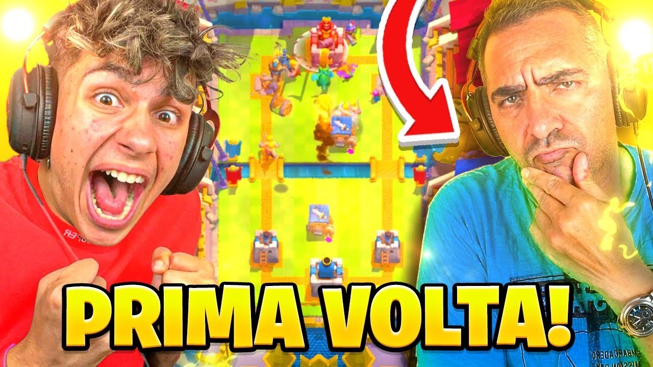 MIO PAPA GIOCA A CLASH ROYALE PER LA PRIMA VOLTA! *SCARSISSIMO* 😂 - YouTube
