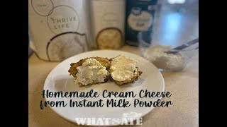 Thrive Life Thursday Recipe: Homemade Cream Cheese using Instant Milk Powder -ALL shelf stable