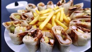 Yummy Chicken Shawarma | Garlic Sauce   طريقة عمل شاورما الدجاج مع الثومية