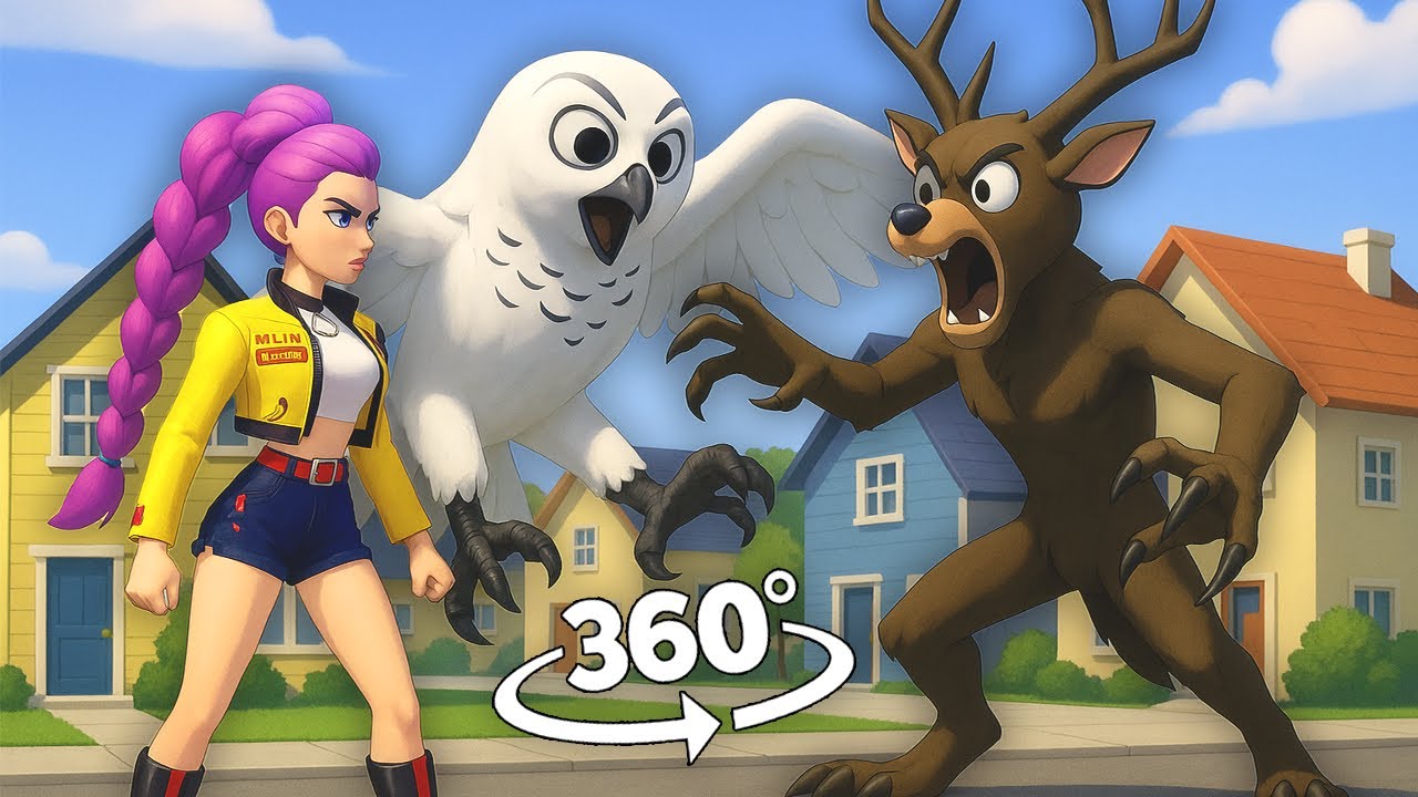 Rumi Kang vs 99 Night Deer Epic Survival Fight | 360° VR 8K