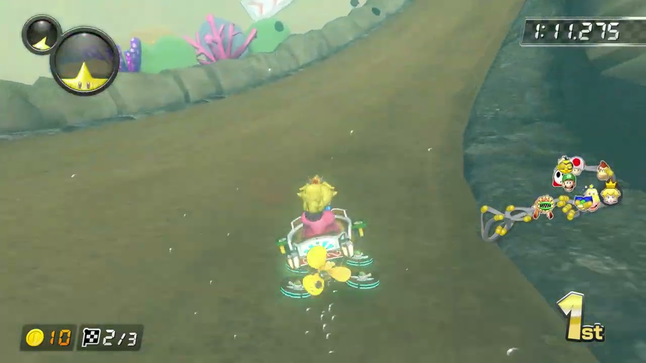 Cheep Cheep Cove - Mario Kart 8 Deluxe (Switch) 150cc Custom Track (Peach driving Landship)