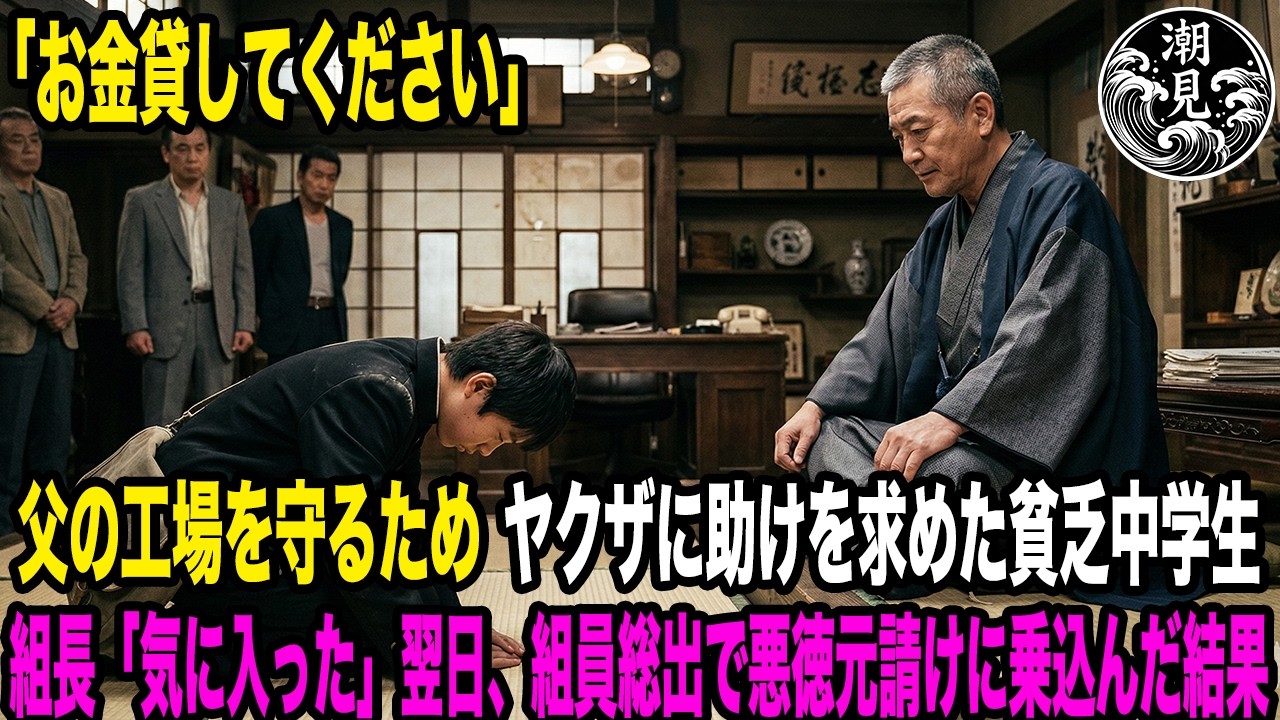 父の工場を守るためヤクザに助けを求めた貧乏中学生。組長「気に入った」翌日、組員総出で悪徳元請けに乗込んだ結果【感動する話】