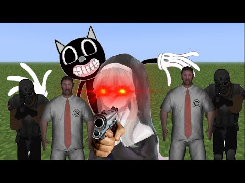 SCP-166 with a gun in MCPE (ft. Cartoon Cat)