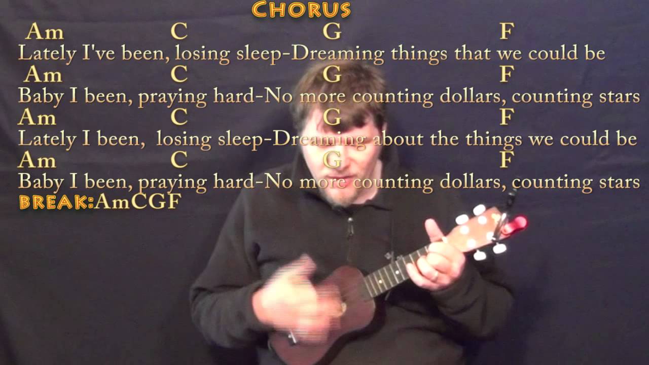 Counting Stars - Ukulele Cover Lesson in Am with Chords/Lyrics - YouTube