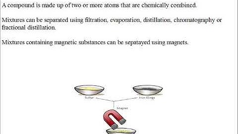 Siba Learning Zone - Separating Mixtures   Mixtures and Compounds