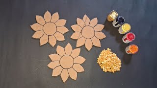 DIY Best Out Of Waste Beautifull Wall Decor/For Home Decoration/Cardboard And Pulses Wall Decor||