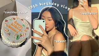 DAILY VLOG | 19th birthday vlog: grwm, lunch box cake & more 