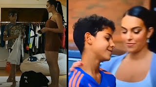 Complicity between the fiancée and the eldest son of Cristiano Ronaldo CR7 😍 #georgina #cristianinho