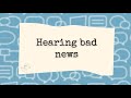 Mini-Lesson | English Conversation | hearing bad news