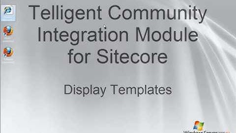 Telligent Community integration module for Sitecore - Display Templates