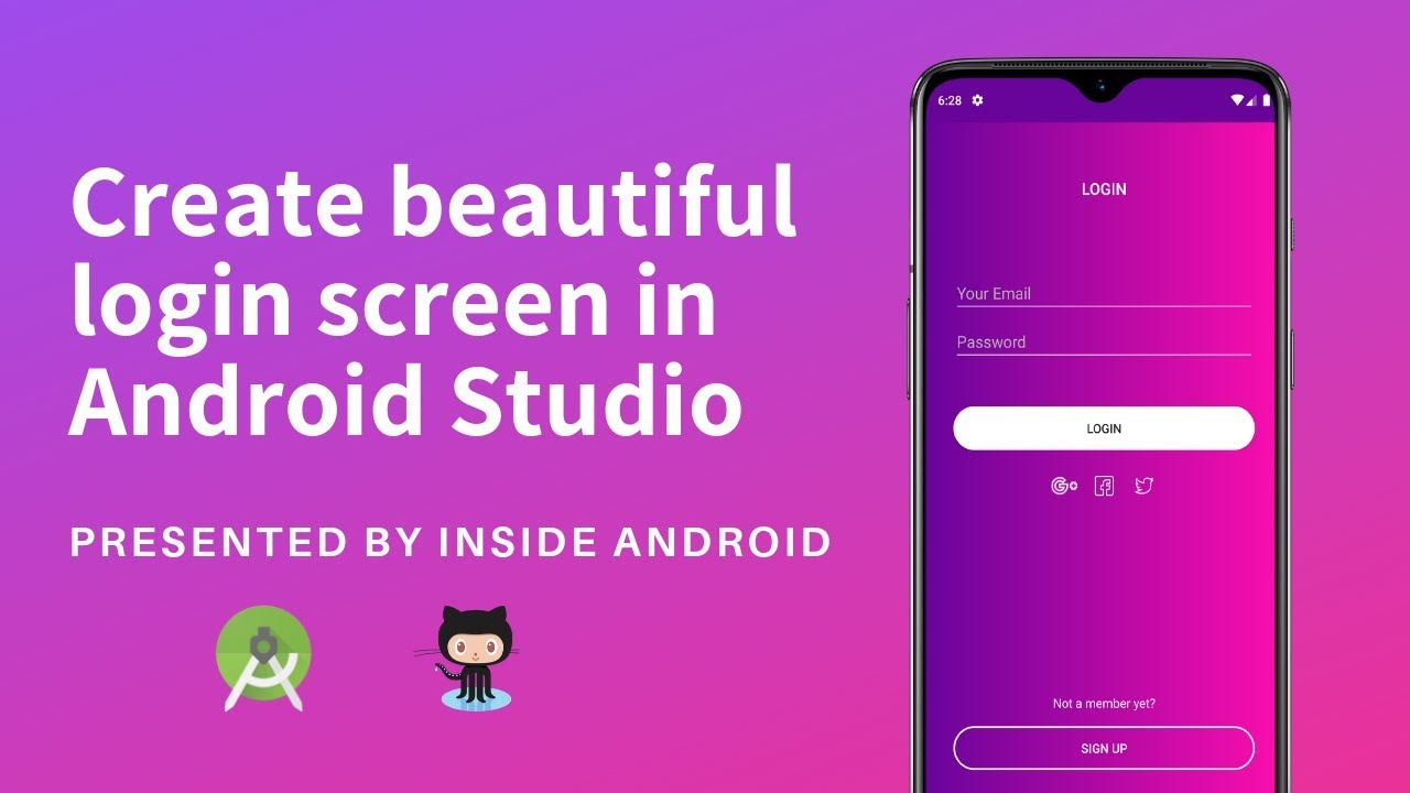 Create Login Screen In Android Studio Android Studio Tutorial Inside Android Youtube