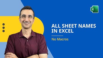Automatically create a list of all sheet names in excel. No coding required!
