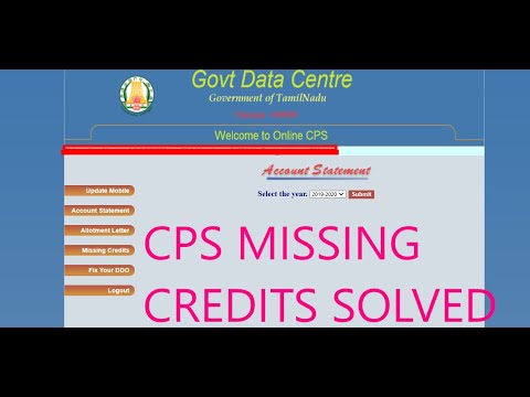 HOW TO CHECK CPS MISSING CREDITS