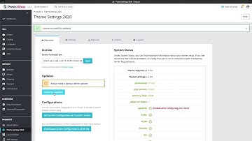 Alysum Prestashop Theme Update in Browser