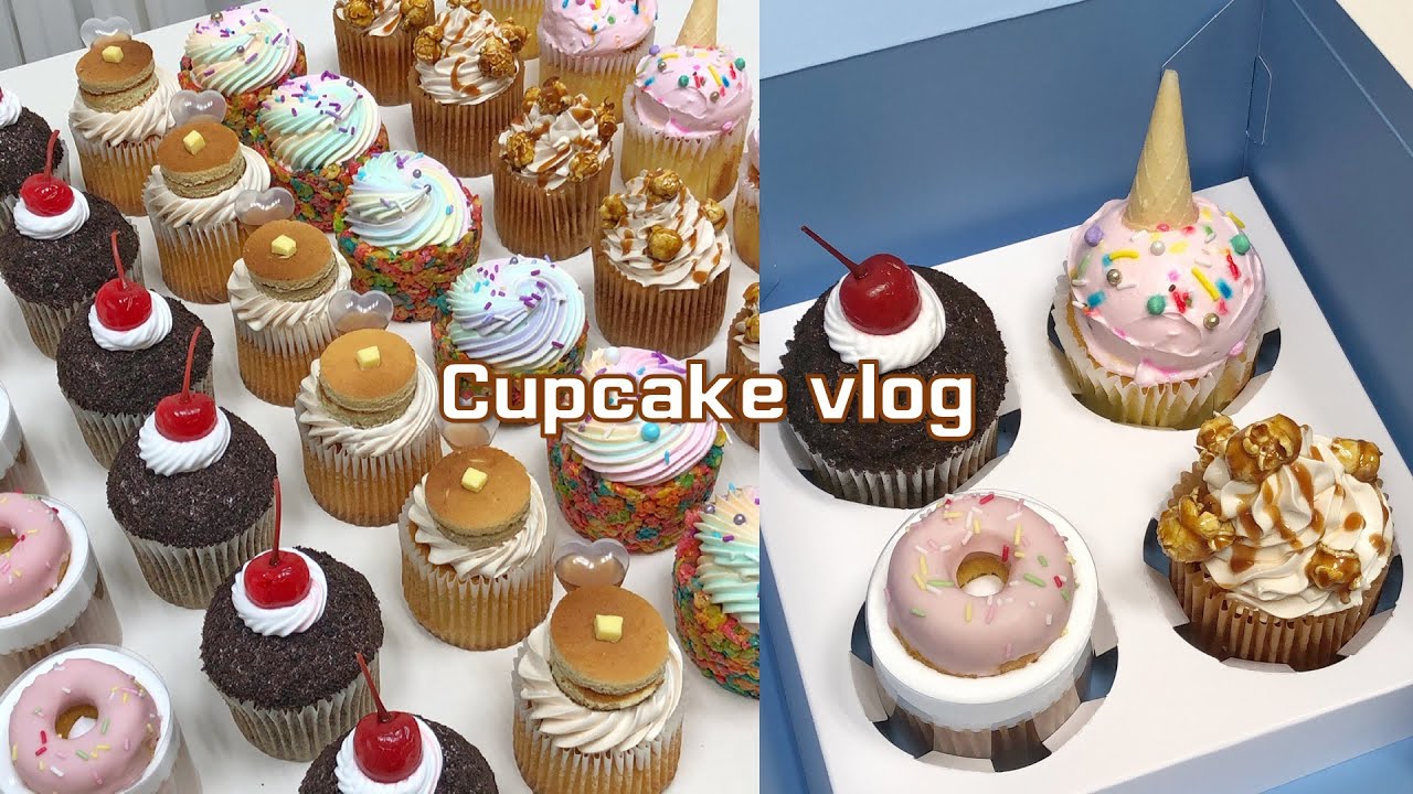 🧁세상 귀여운 컵케이크 만들기🍦팬케이크, 카라멜 팝콘, 오레오, 유니콘, 아이스크림, 도넛 컵케이크 | Cupcake vlog