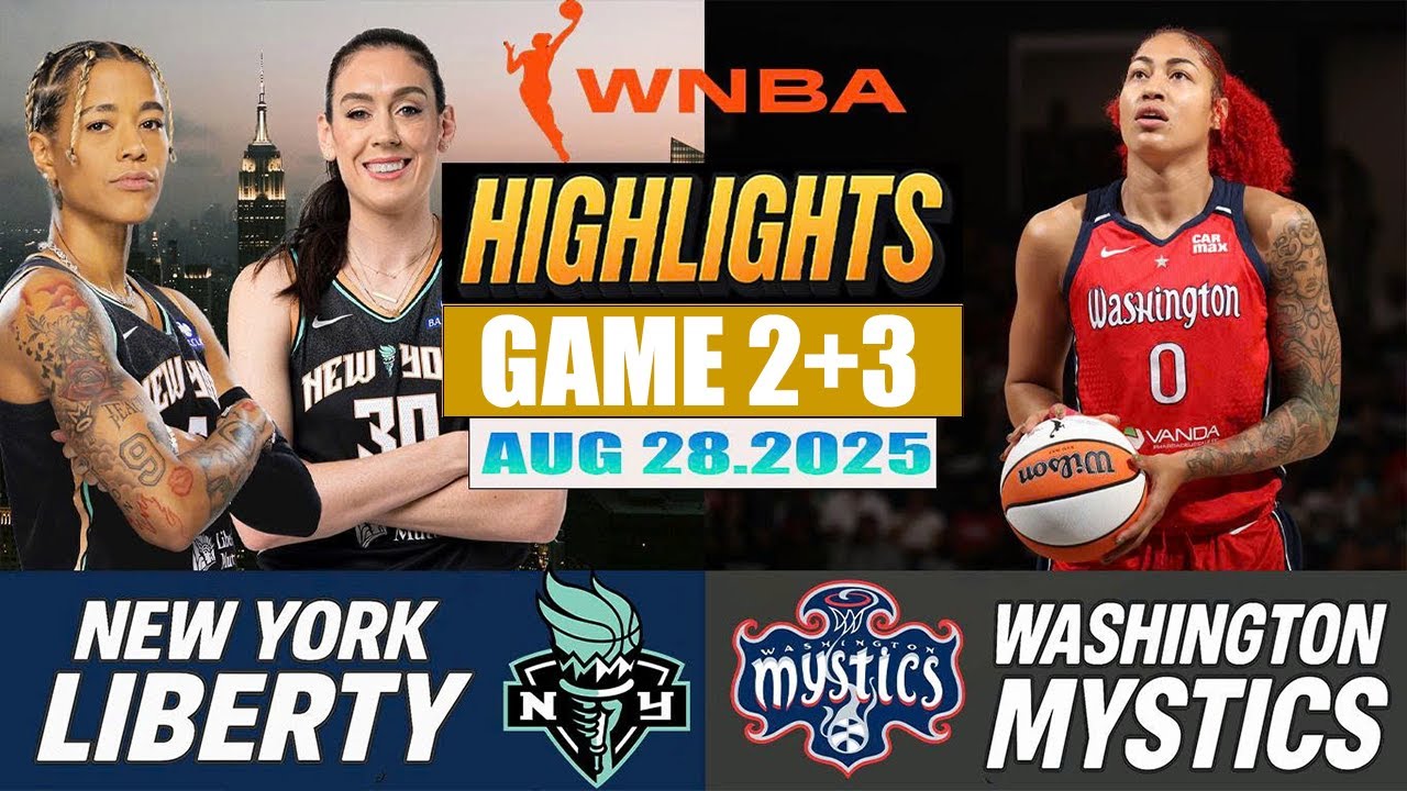 New York Liberty VS Washington Mystics Game 2nd 3rd Highlights Aug 28 