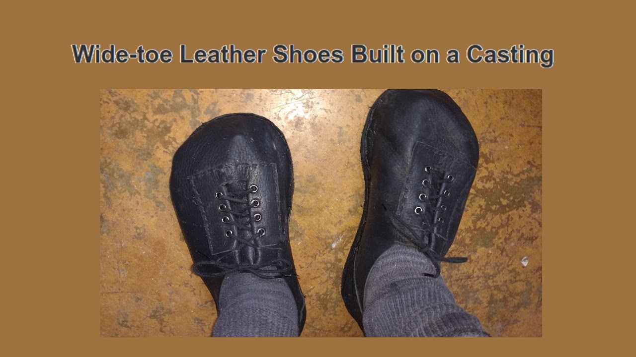Wide Toe Leather Shoes - Gluing and Sanding - YouTube