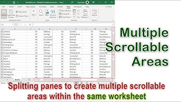 Create Multiple Scrollable Areas within the Same Worksheet #excel #exceltips