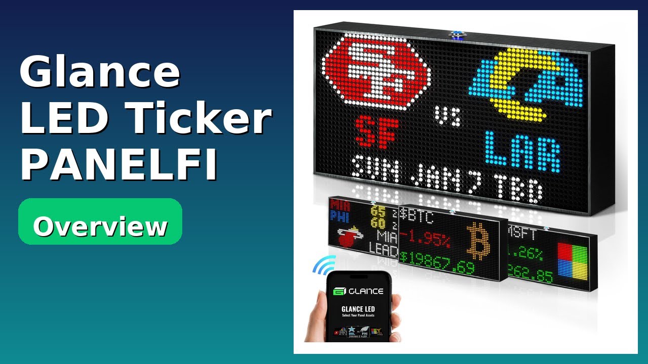 REVIEW (2026): Glance LED Ticker PANELFI. Features. - YouTube