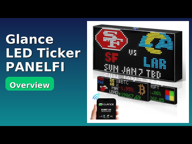 REVIEW (2026): Glance LED Ticker PANELFI. Features. - YouTube