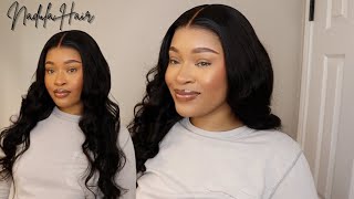 Glueless frontal?! Pre Cut, Pre Plucked, Pre Bleached AND Affordable Body Wave Wig Ft. Nadula Hair