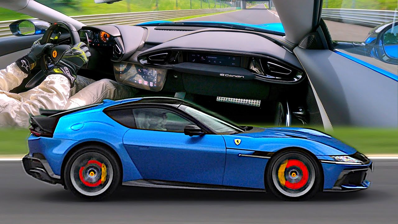 Ferrari 12Cilindri 300kph onboard FLAT-OUT at Monza circuit | 9,500rpm V12 screaming Engine Sound!