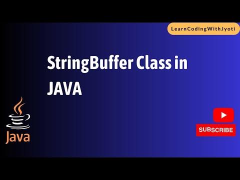 StringBuffer Class in Java - YouTube